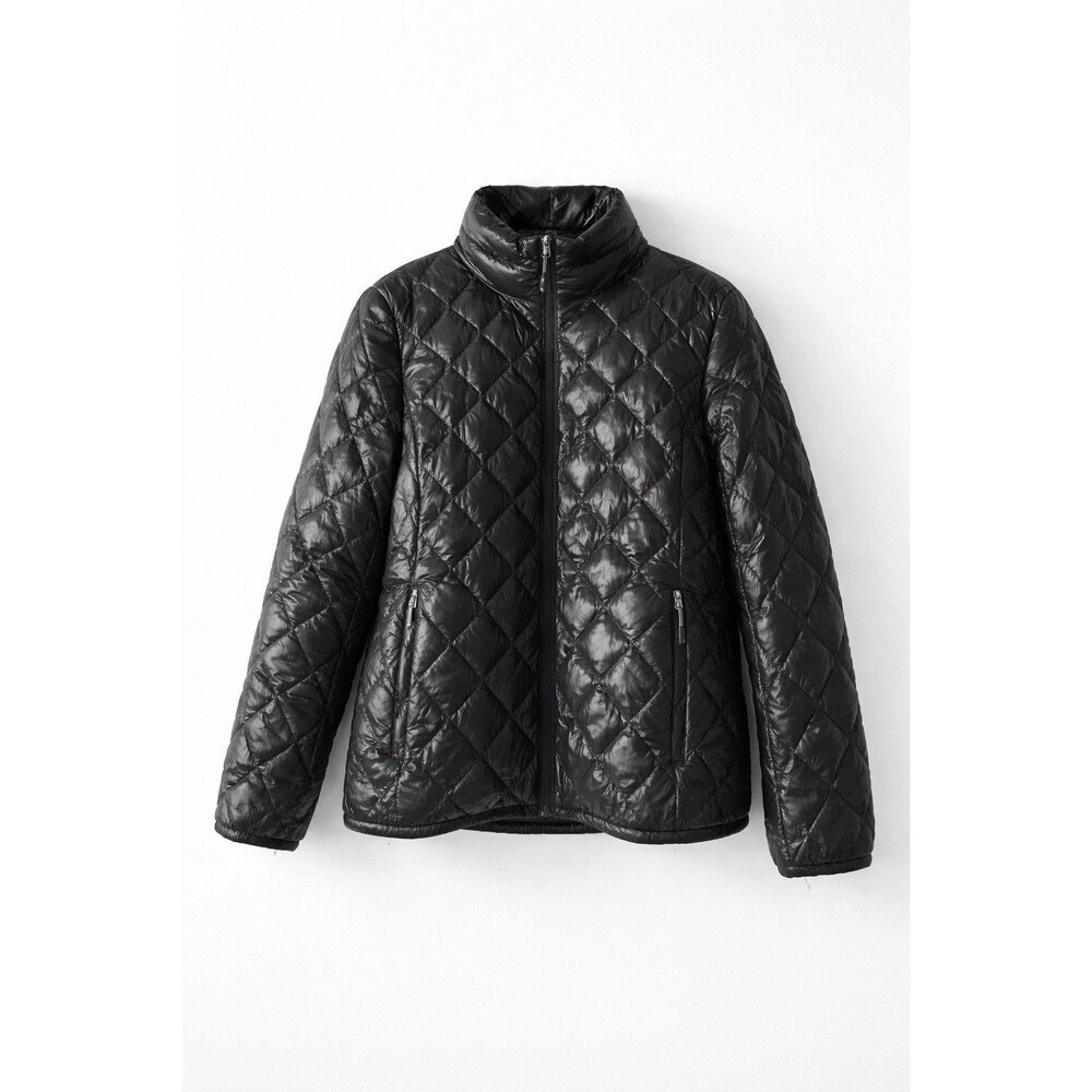 32 Degrees Heat Black Quilted Puffer Jacket Lightweight Zip Coat M